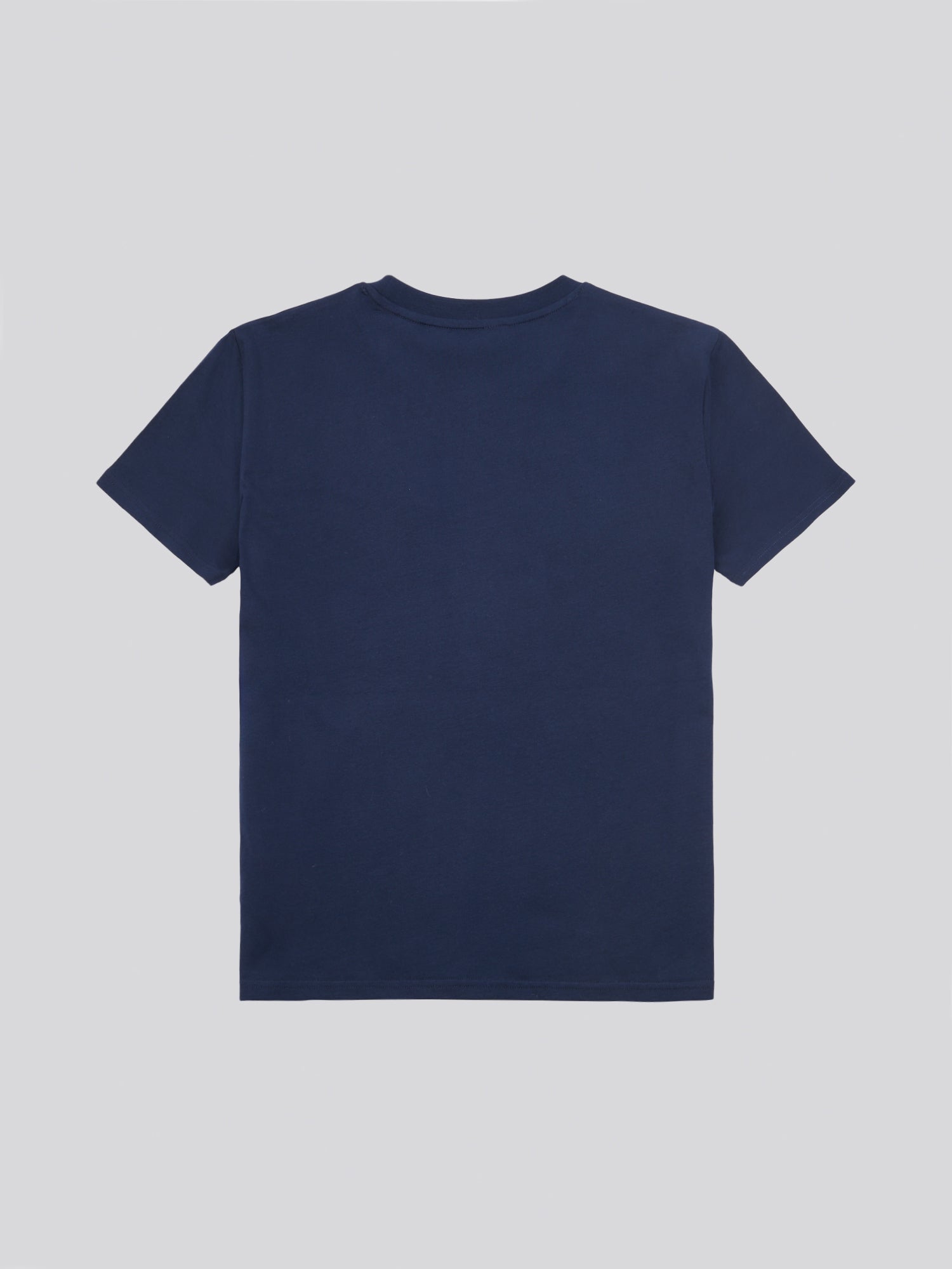 Womens Double Horsemen Print Crew Neck T-Shirt in Navy Iris