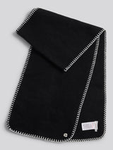 Womens Hanging Whipstitch Scarf in Black