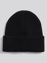 Womens Multicolour Double Horsemen Knit Beanie in Black