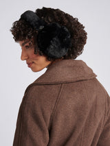 Womens Faux Fur Earmuffs in Black