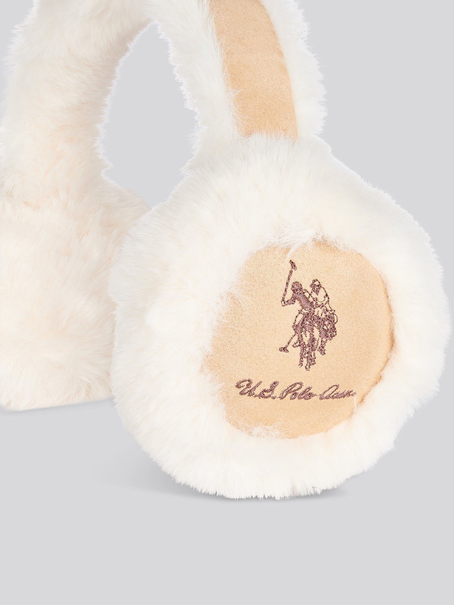 Womens Faux Sheepskin Earmuffs in Natural