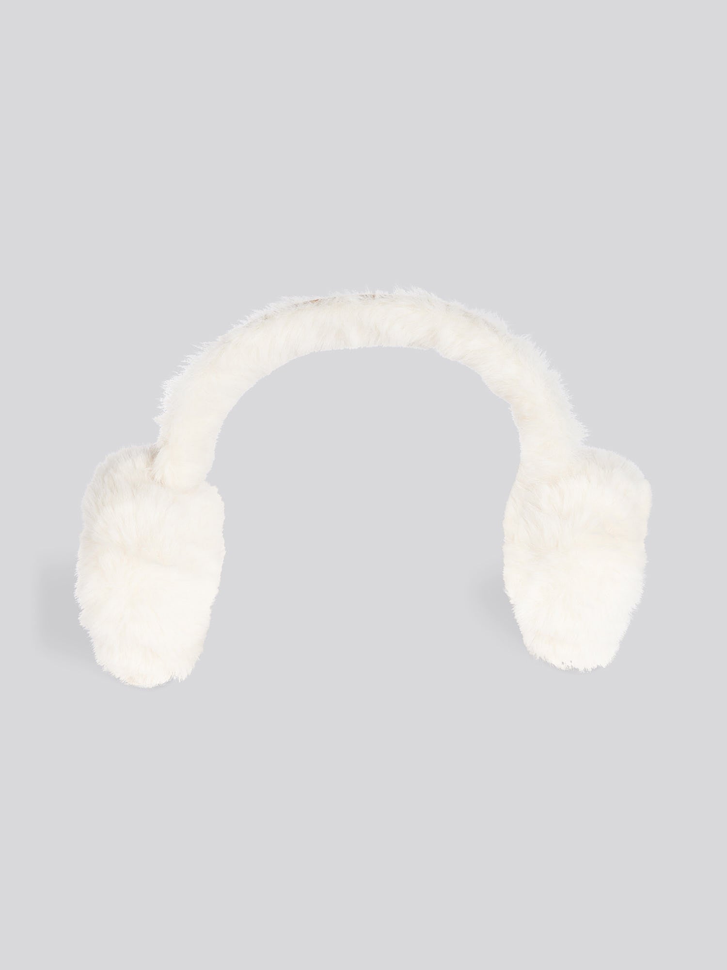 Womens Faux Sheepskin Earmuffs in Natural