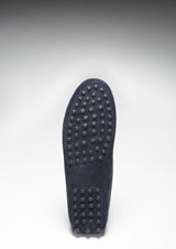 Women's Tasselled Driving Loafers, navy blue suede