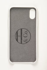 iPhone X Case, White Leather