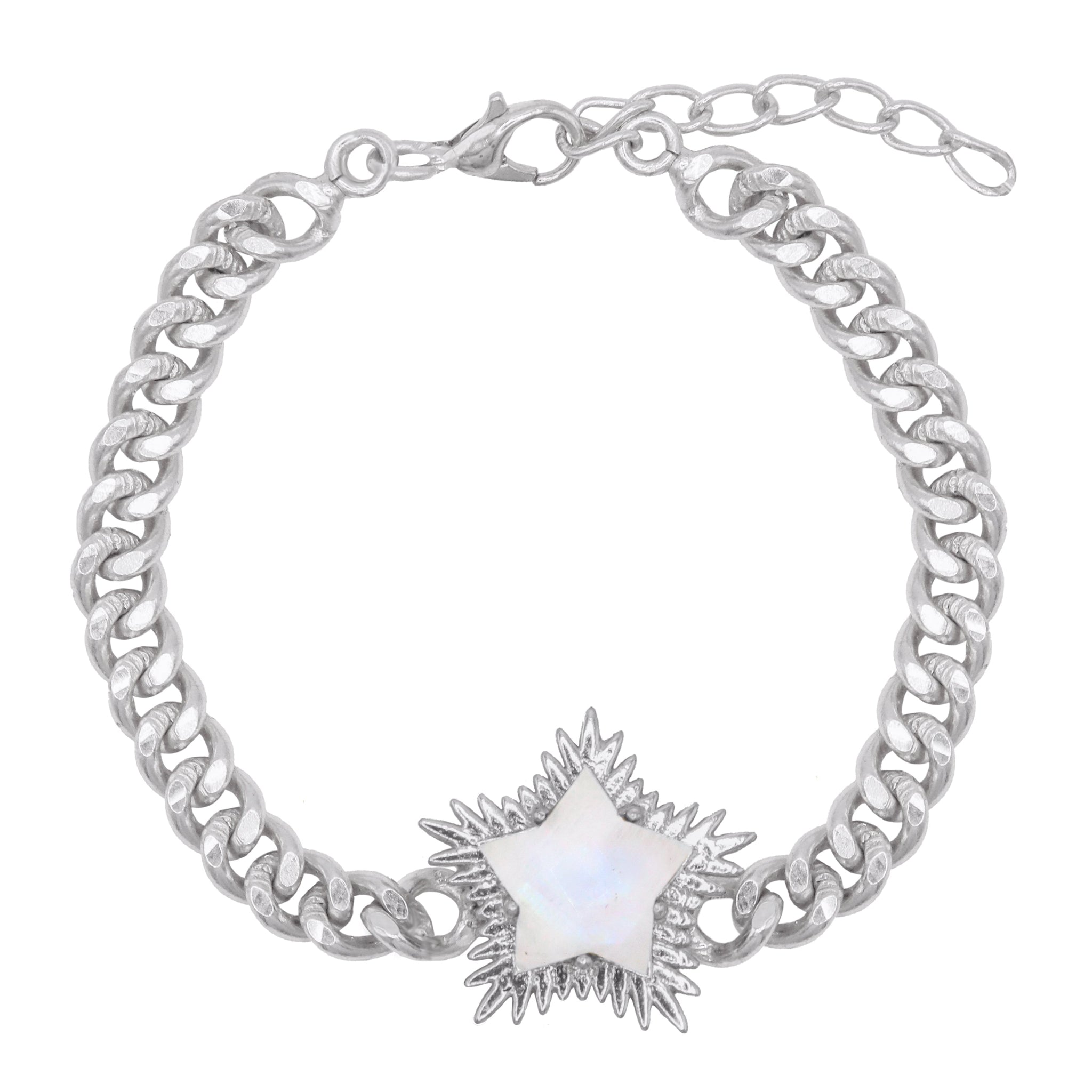 Willa Moonstone Spiky Star Bracelet | 925 Sterling Silver