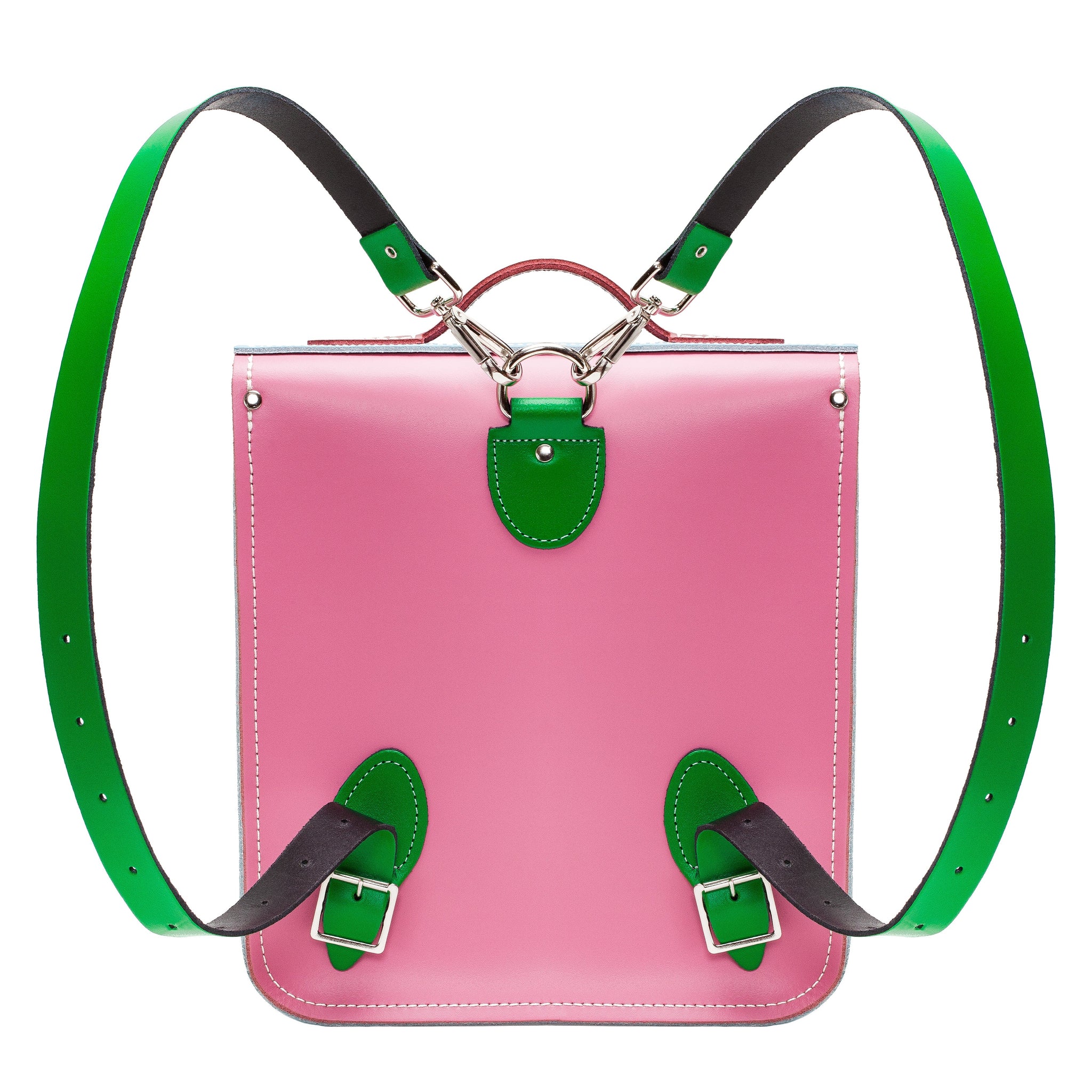 Handmade Leather City Backpack - Classic Kaleidoscope