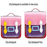 Handmade Leather City Backpack - Classic Kaleidoscope