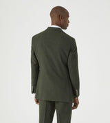 Skopes Jude Suit Tailored Fit Jacket For Men in Olive Green Tweed Herringbone, 36S to 62L
