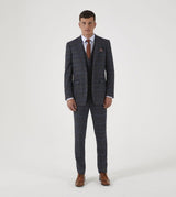 Skopes Tailored Fit Wool Blend Check Suit Jacket Doyle in Grey 34 to 62