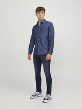 Jack & Jones Slim Fit Jeans For Men - JJIGLENN JJORIGINAL CB 812 NOOS in Blue Denim, 28W-38W