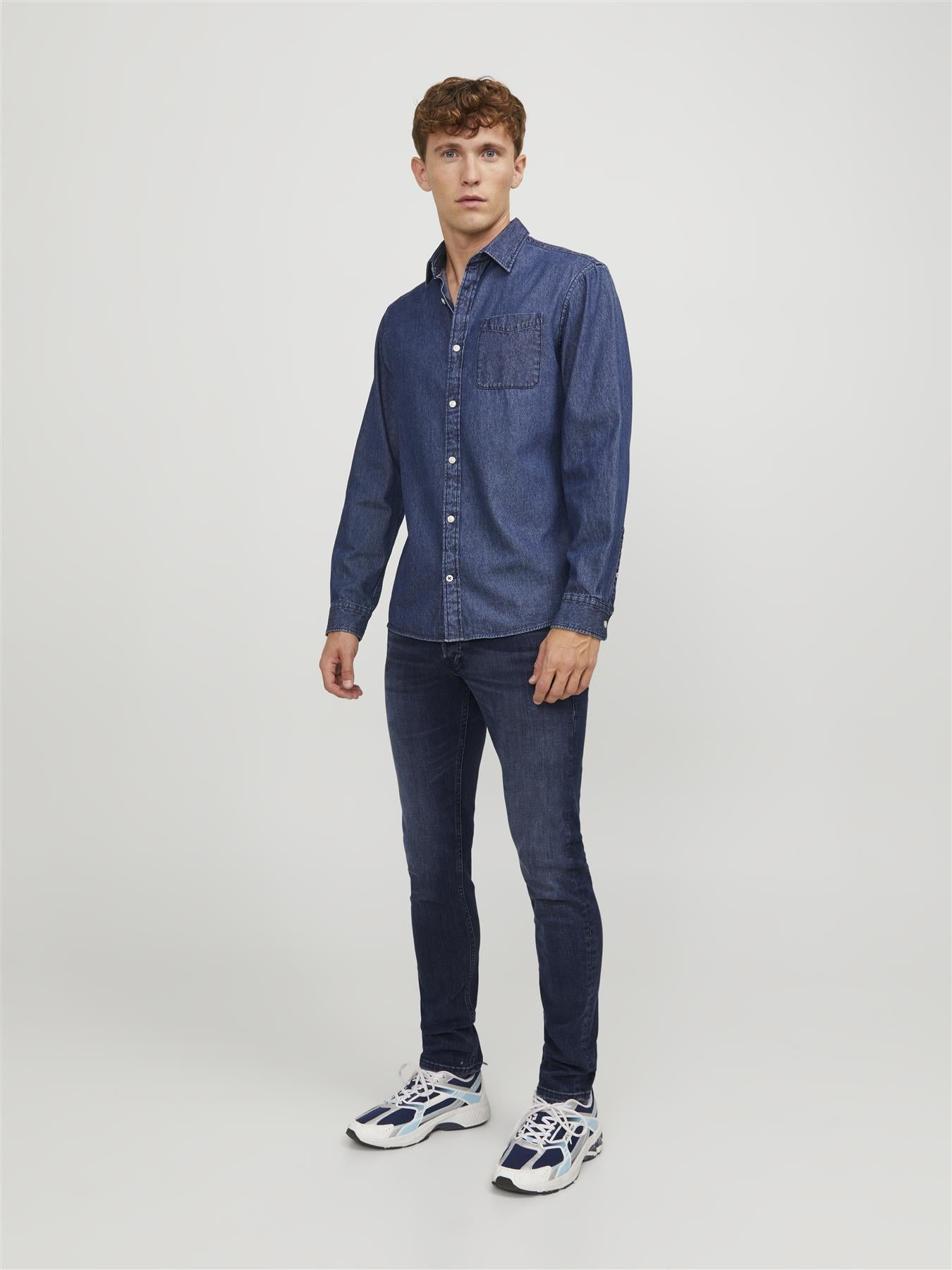 Jack & Jones Slim Fit Jeans For Men - JJIGLENN JJORIGINAL CB 812 NOOS in Blue Denim, 28W-38W
