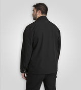 D555 WIMBLEDON Couture Stretch Zip Through Jacket For Men in Black, 2XL-6XL
