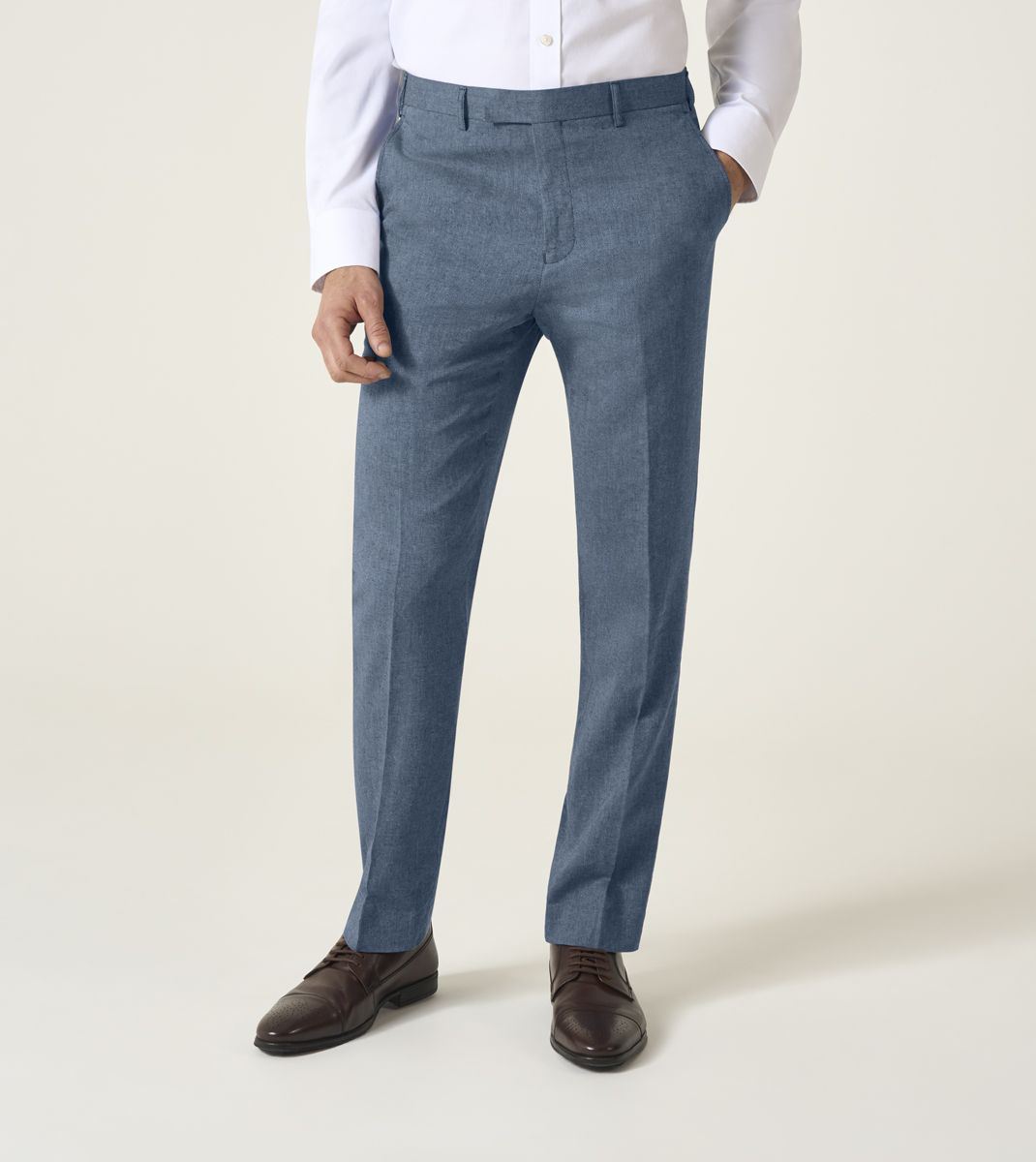Skopes Calvados Suit Tapered Fit Trouser For Men in Blue, 30W-42W