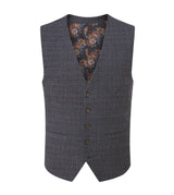 Skopes Jacob Suit Waistcoat For Men in Grey Check, 34R to 62R