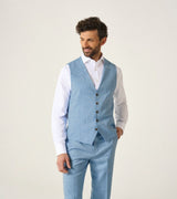 Skopes Lucien Suit Waistcoat For Men in Sky Blue, 34R-62R