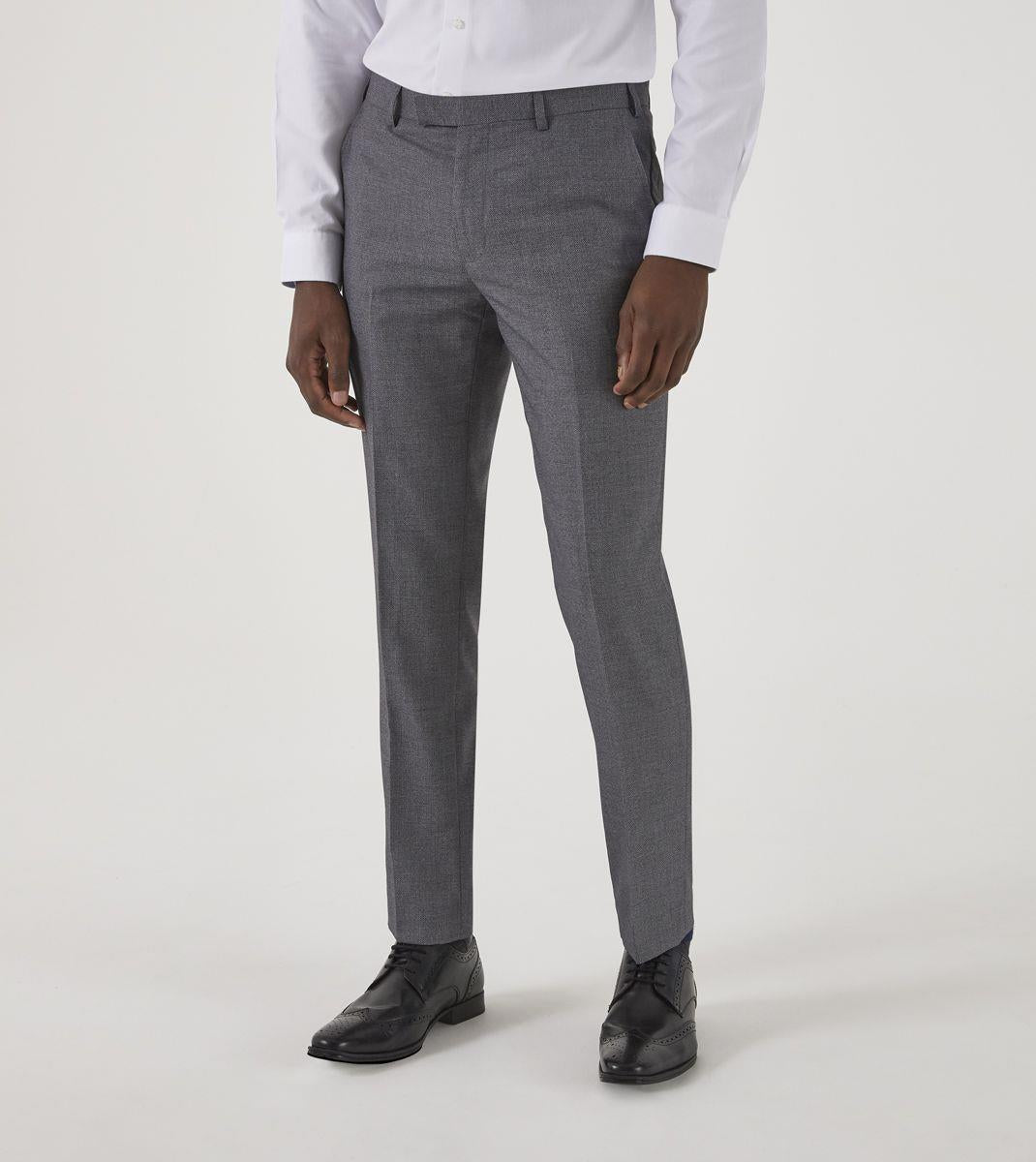Skopes Men's Harcourt Tapered Fit Trouser in Silver 28 Short to 56 Long