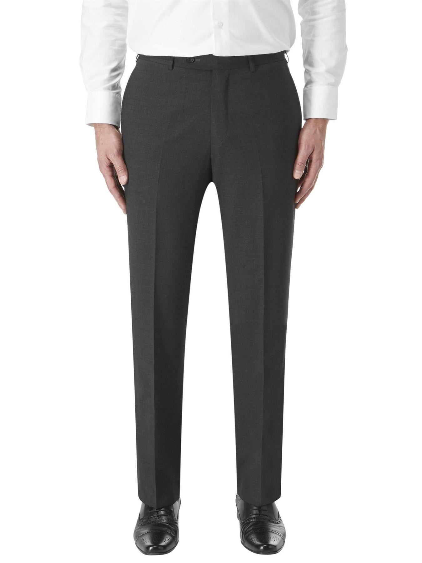 Skopes Men's Tailored Fit Darwin Trouser in Charcoal Waist 28 to 48, Insideleg 29,31,33