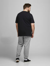 Jack & Jones Plus Size Men's Gordon Shark Sweat Pant With Ribbed Cuffs And Logo in 40-54, 3 Colours