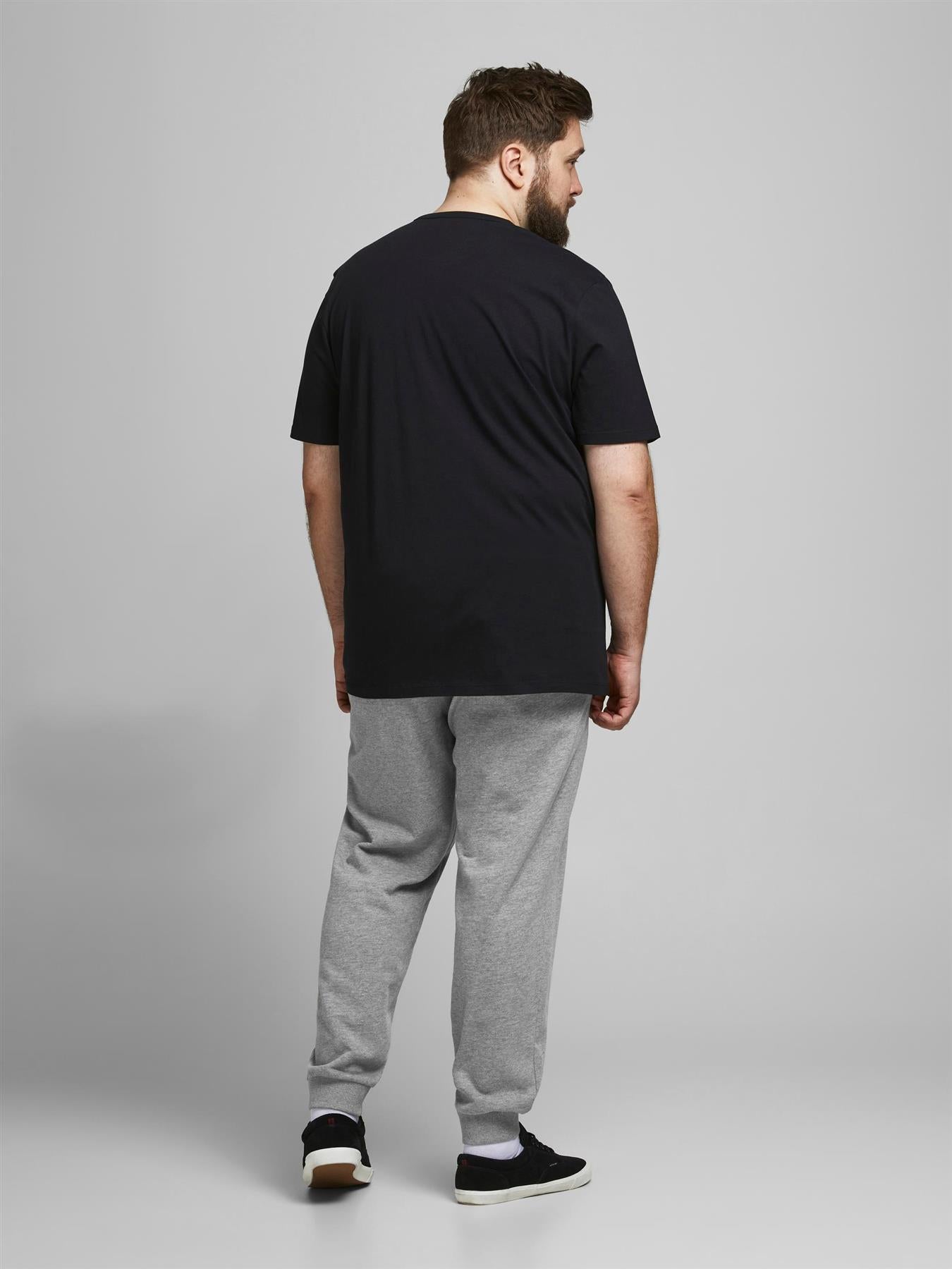 Jack & Jones Plus Size Men's Gordon Shark Sweat Pant With Ribbed Cuffs And Logo in 40-54, 3 Colours