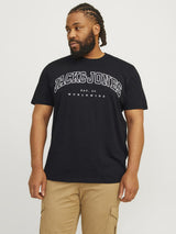 Jack & Jones Men's Big Size Jjecaleb Varsity Crew Neck T-Shirt 2 Colours, 2XL to 6XL