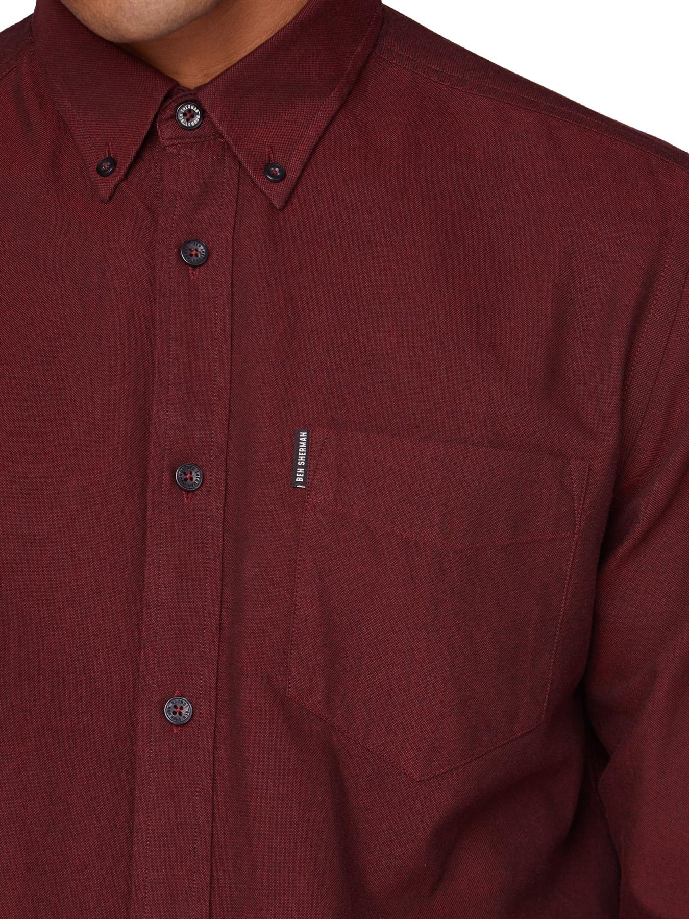 Ben Sherman Men's Big Size Long Sleeve Classic Oxford Cotton Shirt XXL-5XL