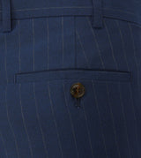 Skopes Wright Suit Tailored Fit Trouser For Men in Navy Blue Pinstripe, 30W-58W