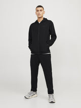 Jack & Jones Sweatshirt Zip Hoodie For Men (JCOCLOUD) in Black, L-XL