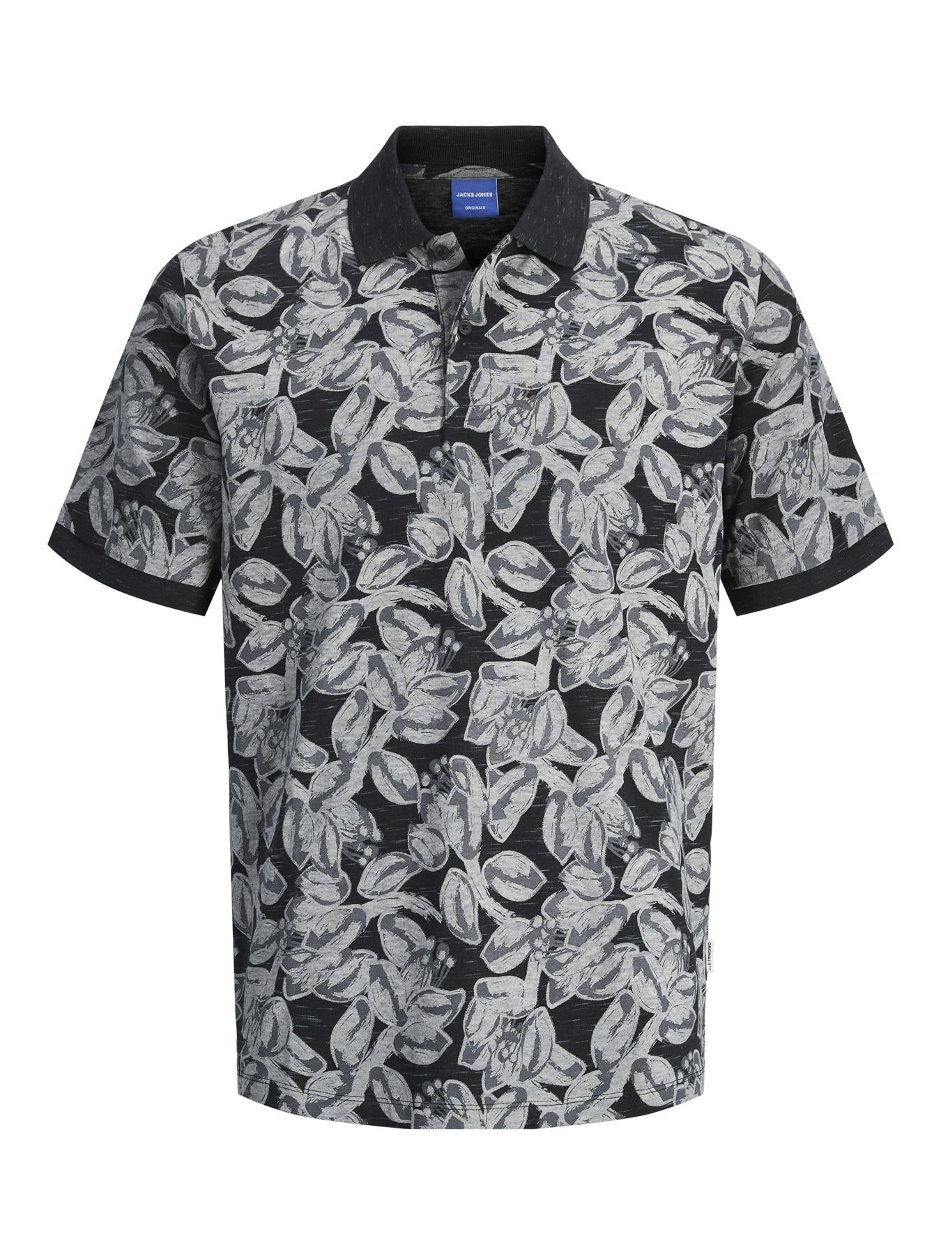 Jack & Jones Short Sleeves Polo Shirt For Men (JORSPLIT AOP) in 2 Colours, 4XL-7XL