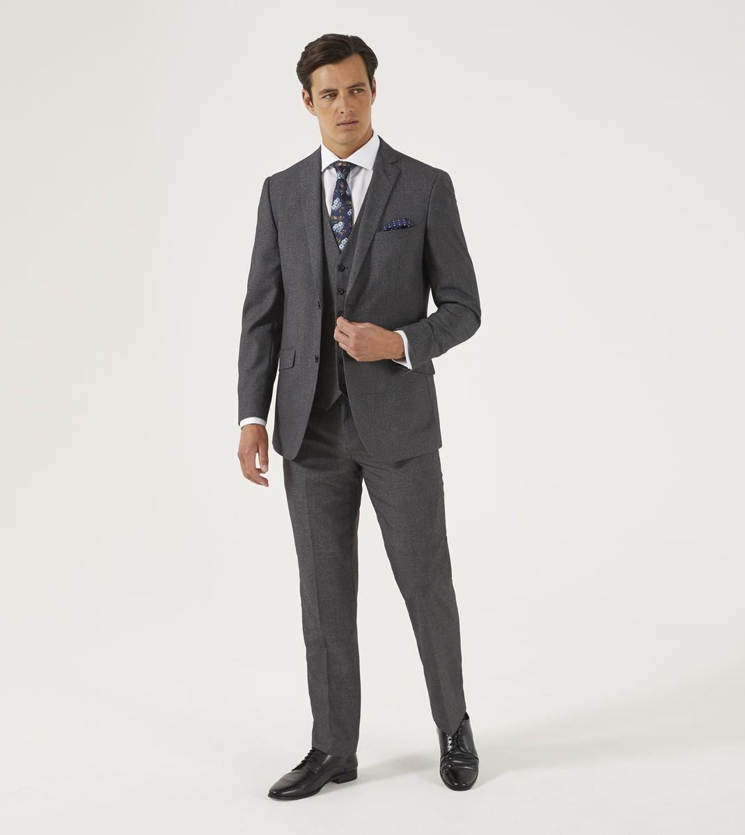 Skopes Men's Harcourt Tailored Fit Trouser in Grey Waist 34 to 62, Insideleg 29,31,33