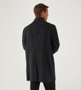 Skopes Men's Plus Size Wool Blend Overcoat In Charcoal Size Small To 4Xl