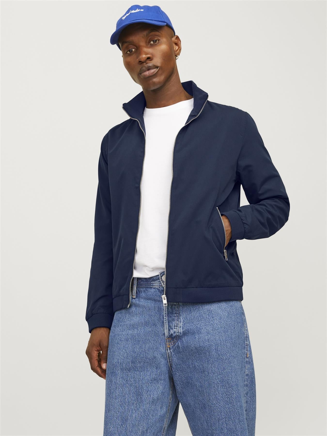 Jack & Jones Bomber Jacket For Men (JJERUSH HARRINGTON) in 3 Colours, L-XL