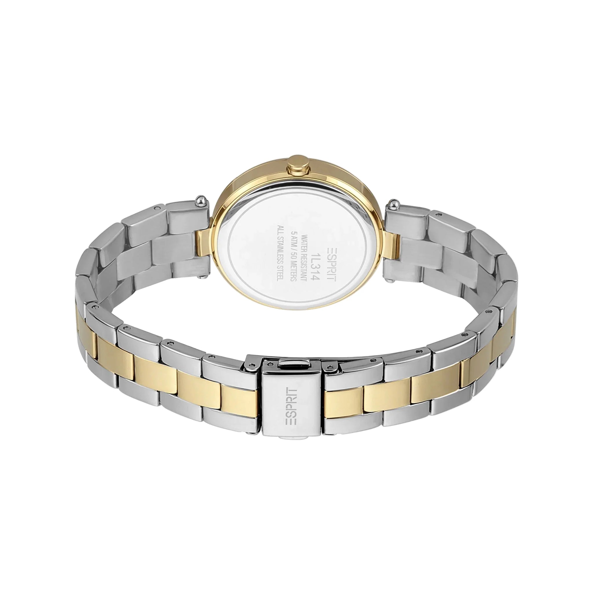 Esprit Women's Silver & Gold Stainless Steel Watch, Silver Dial | Es1l119m0045