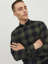 Jack & Jones Twill Checked Shirt With Long Sleeves For Men (JJEGINGHAM) in 5 Colours, L-XL