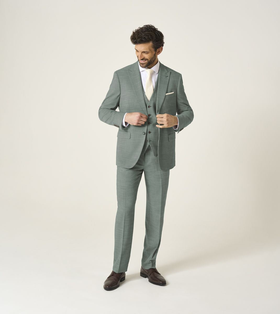 Skopes Elio Suit Tailored Fit Jacket For Men in Sage Green, 36S-62L