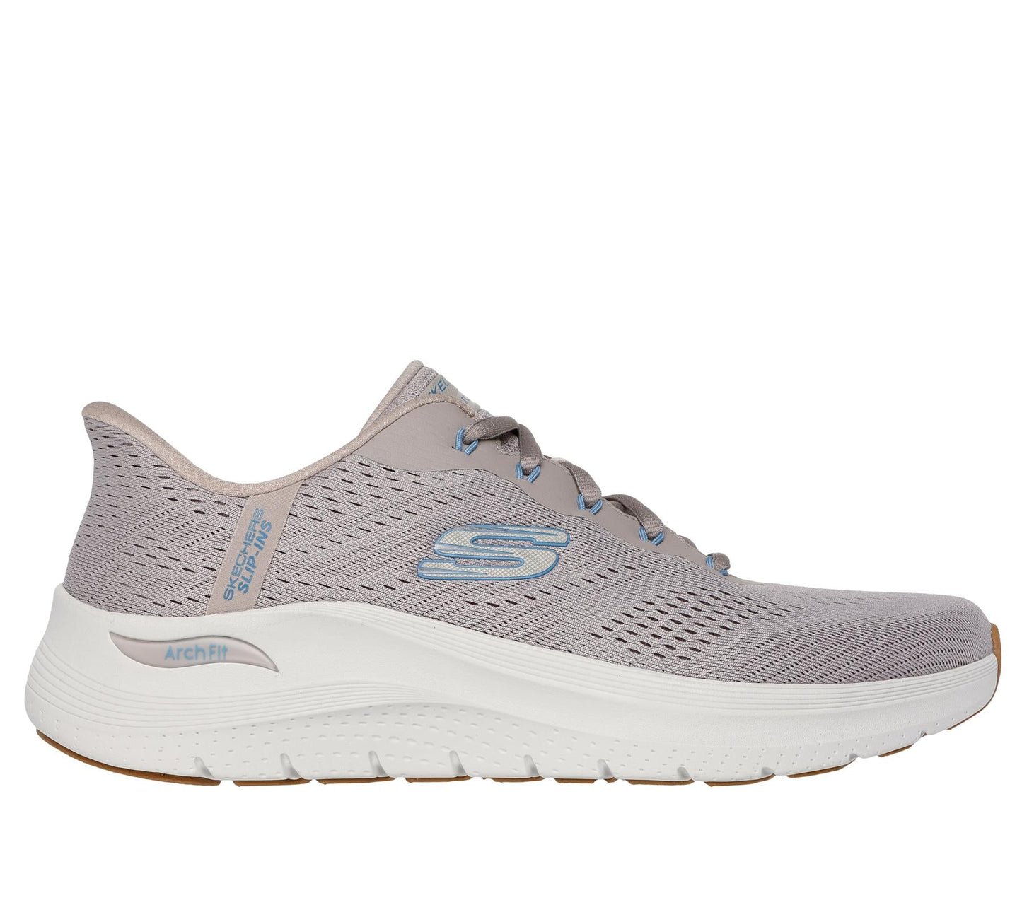 Skechers Slip On Shoe For Men Arch Fit 2.0 Lestur Slip-Ins in Taupe/Blue, 5.5-15