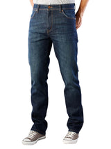 Wrangler Mens Texas Stretch Theodolite Cold Ready Blue Jeans (Dark Heat) Waist 34 - 46