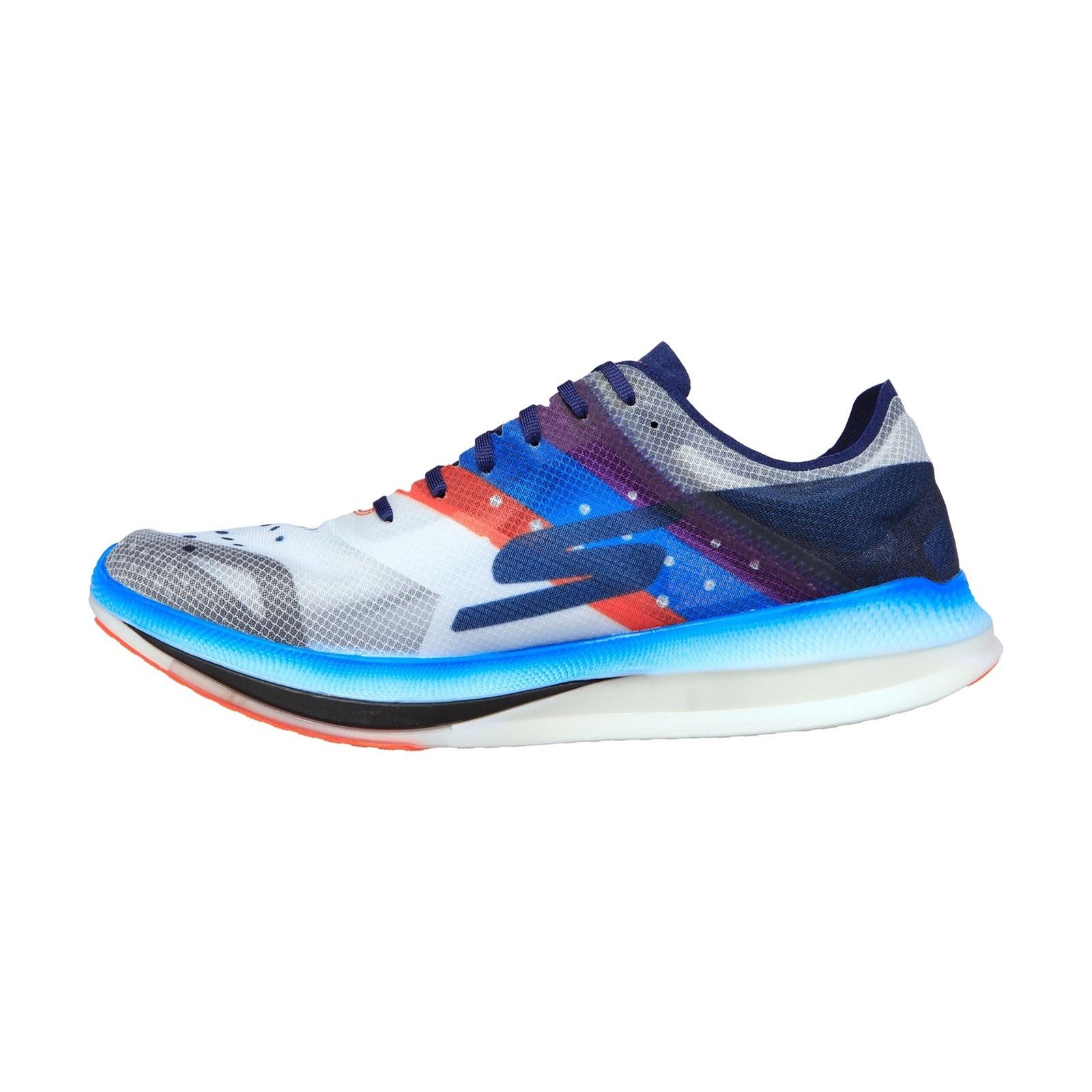 Skechers (GAR55221) Men's Go Run Speed Elite Sports Shoes in White/Multi 7 to 12