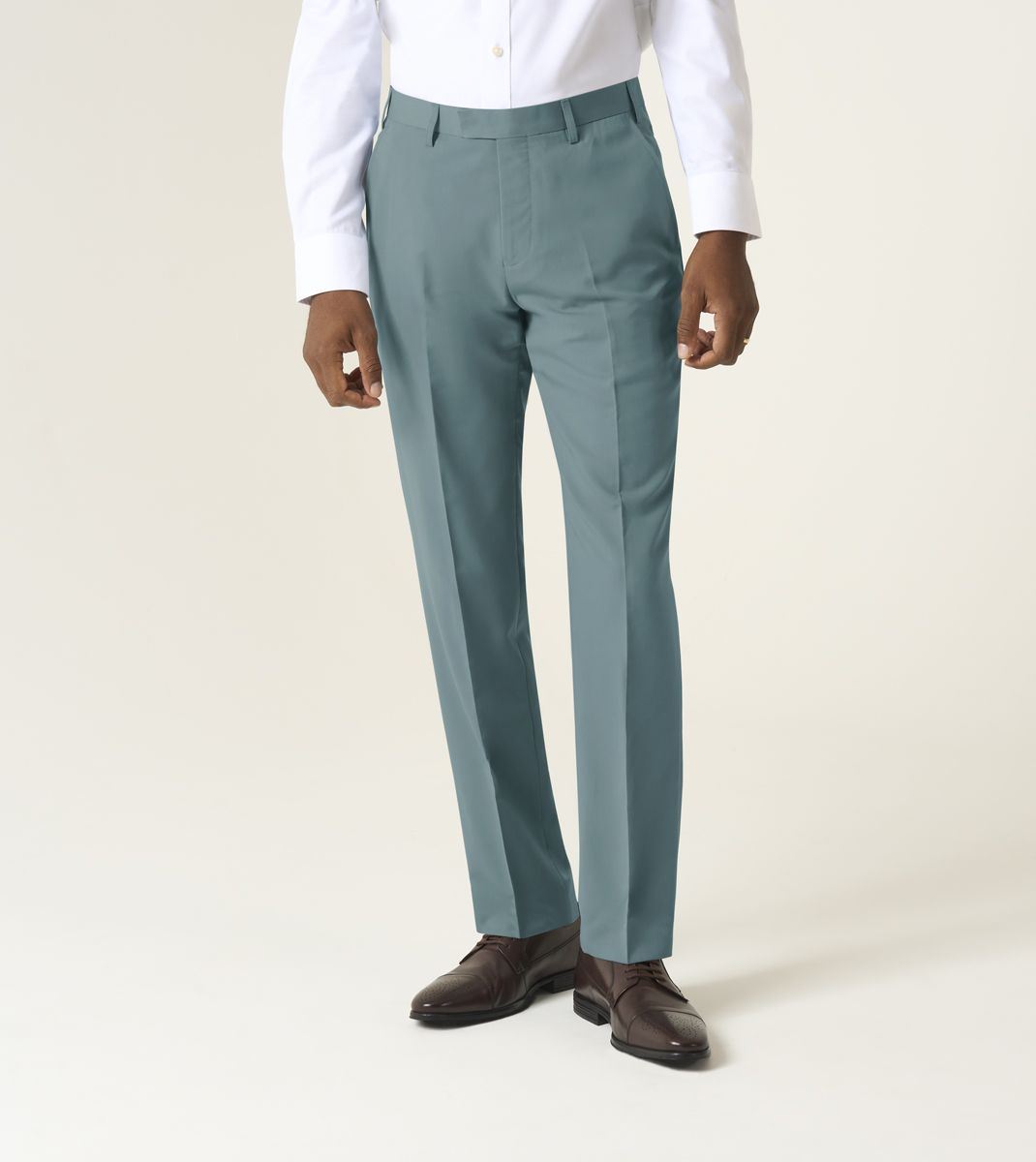 Skopes Tailored Fit Beckett Suit Trouser For Men in Mint Green, 30W-58W
