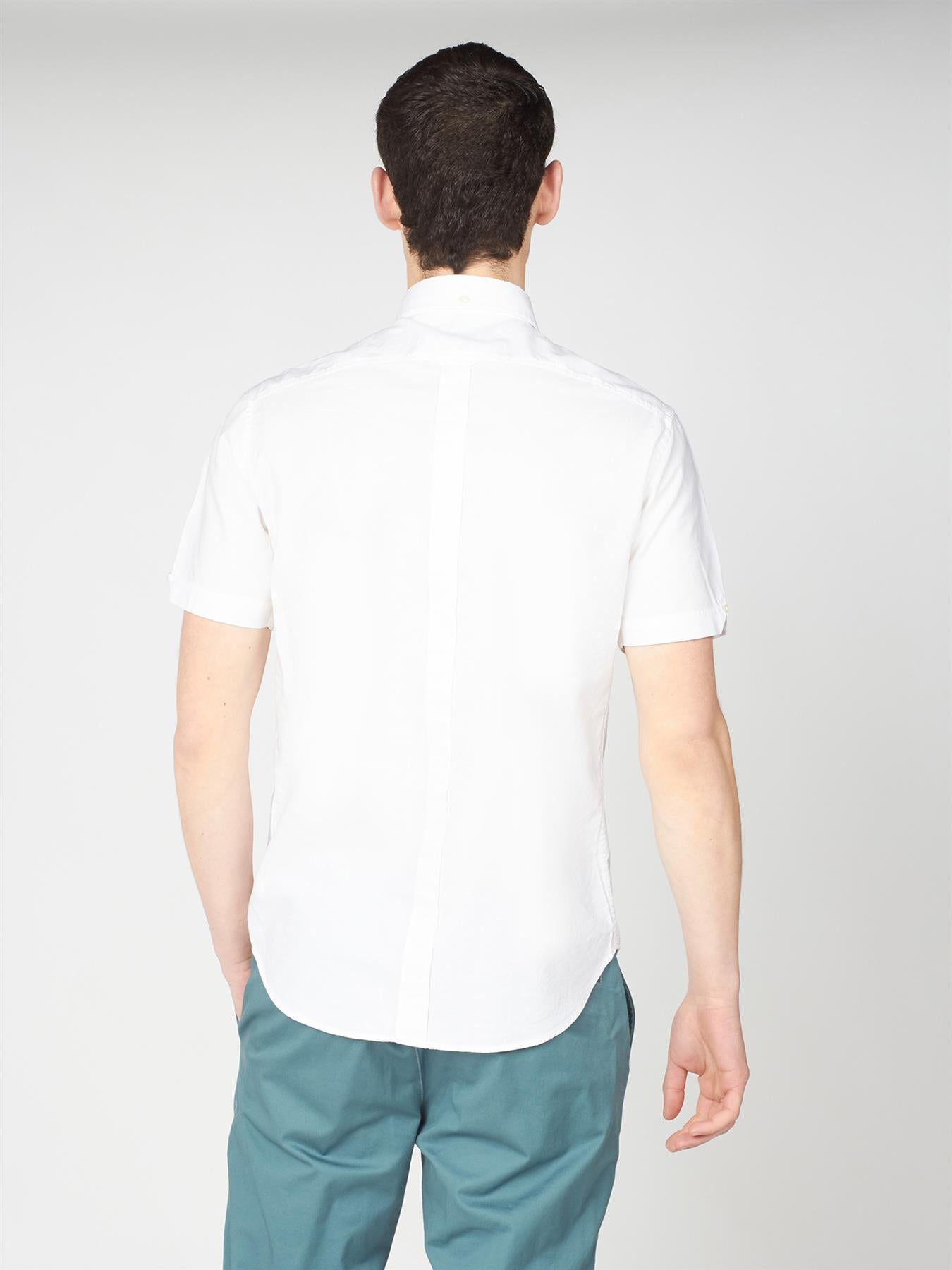 Ben Sherman Mens Big Size Short Sleeve Organic Cotton Oxford Shirt (65095) 2XL-5XL, 4 Colours
