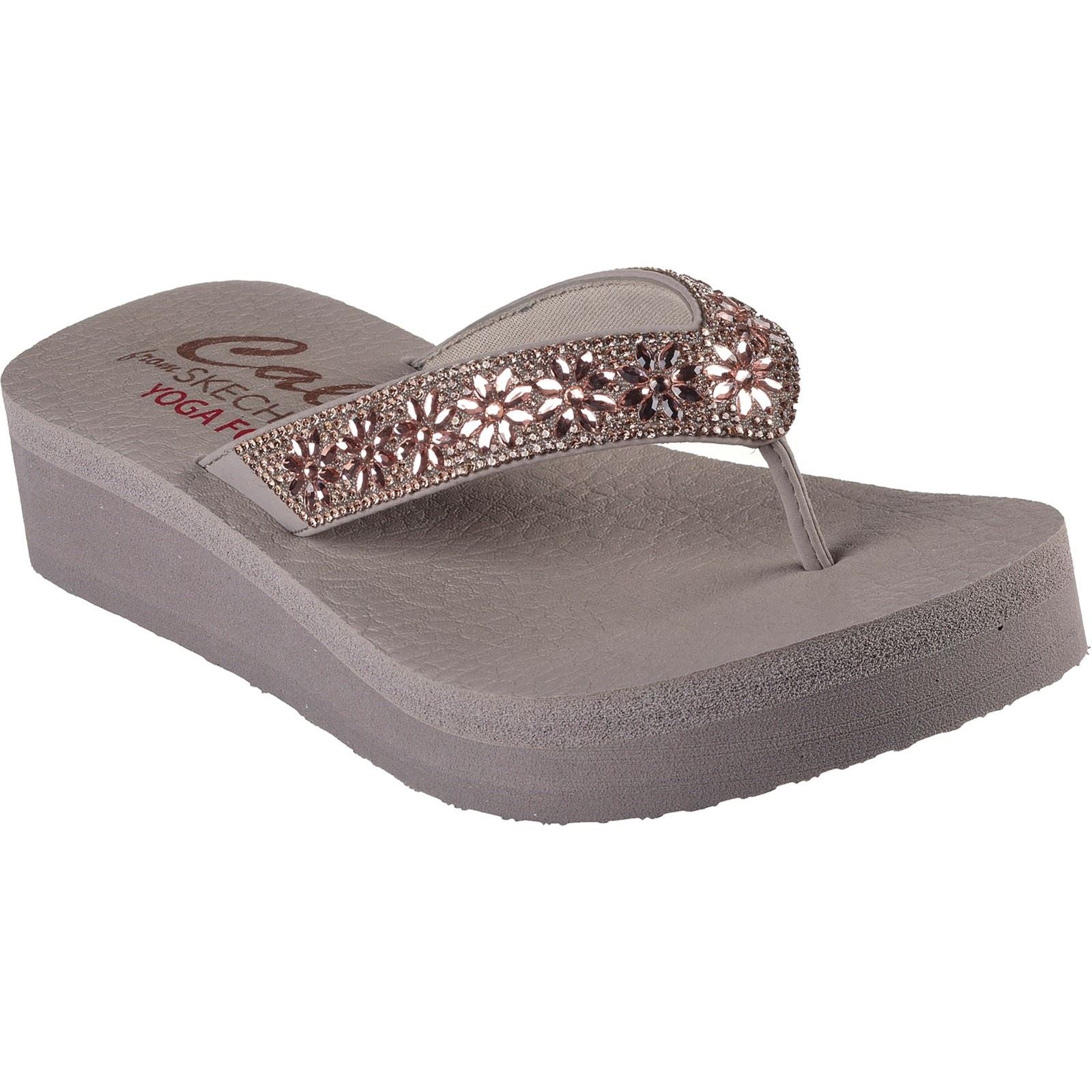 Skechers Women Sandal - Vinyasa - Wild Daisies in Taupe, 3-8 - GAR119638