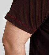 D555 BARNSLEY Guitar And Amp Printed Crew Neck T-shirt For Men in Burgundy, 2XL-10XL