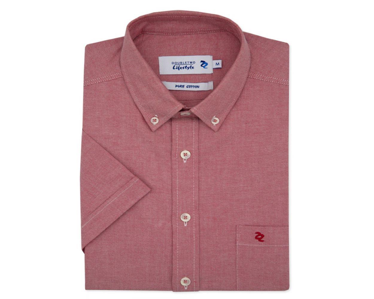 Double Two Men's Plus Size Oxford Casual Shirt in 3 Colour Options 2XL to 5XL (DTLS1109)