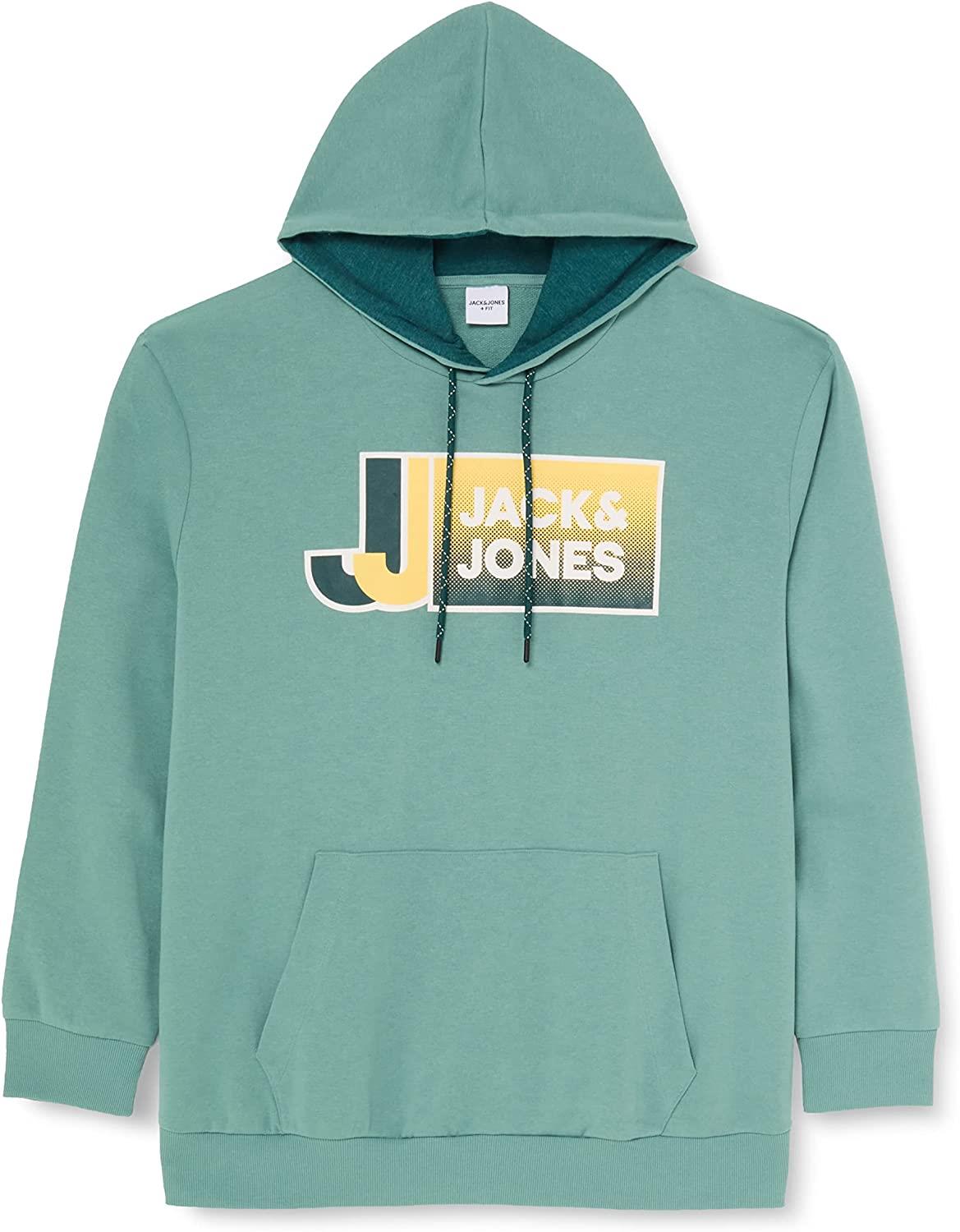 Jack & Jones Men's Plus Size JCOLOGAN Sweat Hoodie in 2 Colours 1XL to 6XL
