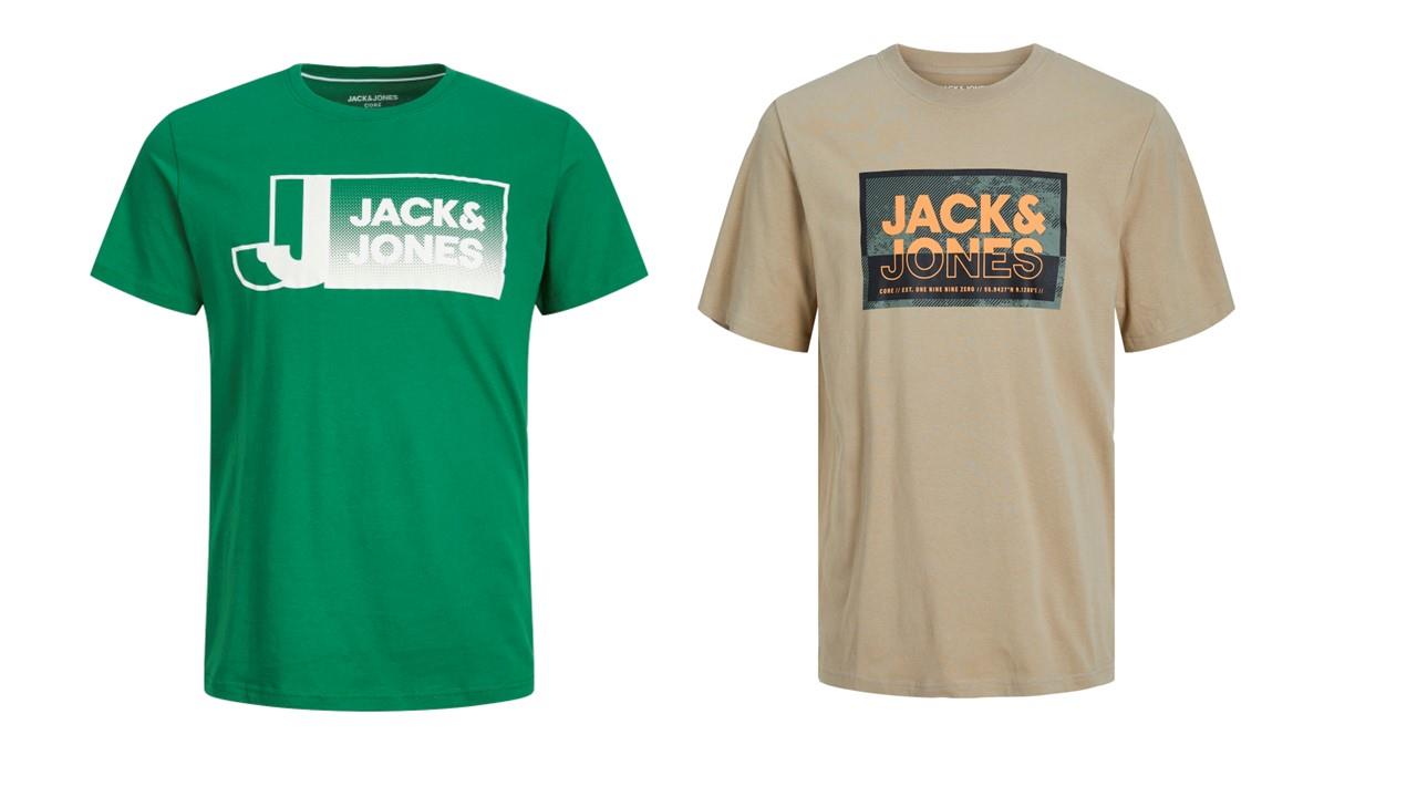 Jack & Jones Twin Pack Short Sleeve Printed Tee Size 1XL