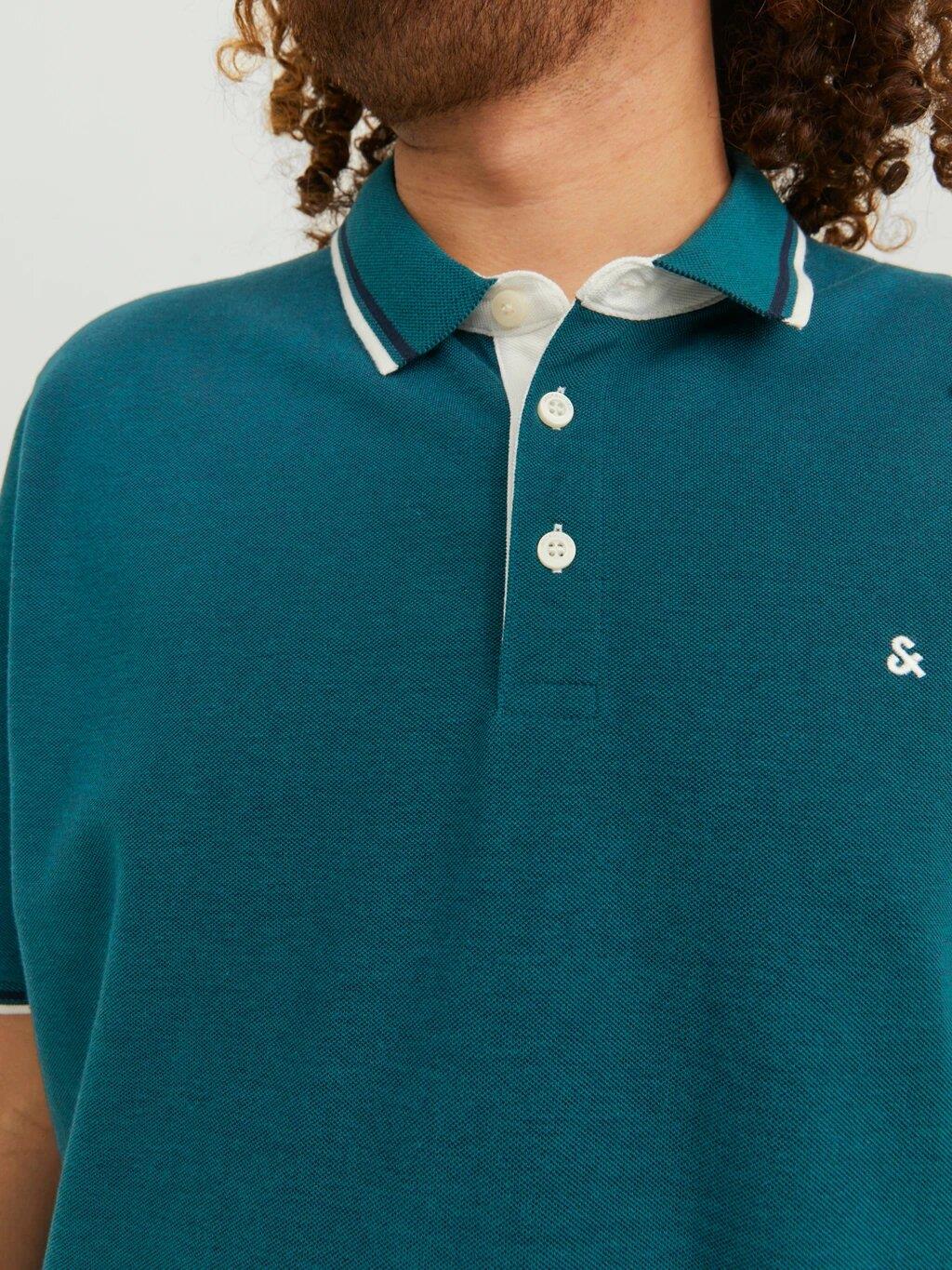 Jack & Jones (12143859) Men's Plus Size JJEPAULOS Polo Shirt in 6 Colours 2XL to 6XL