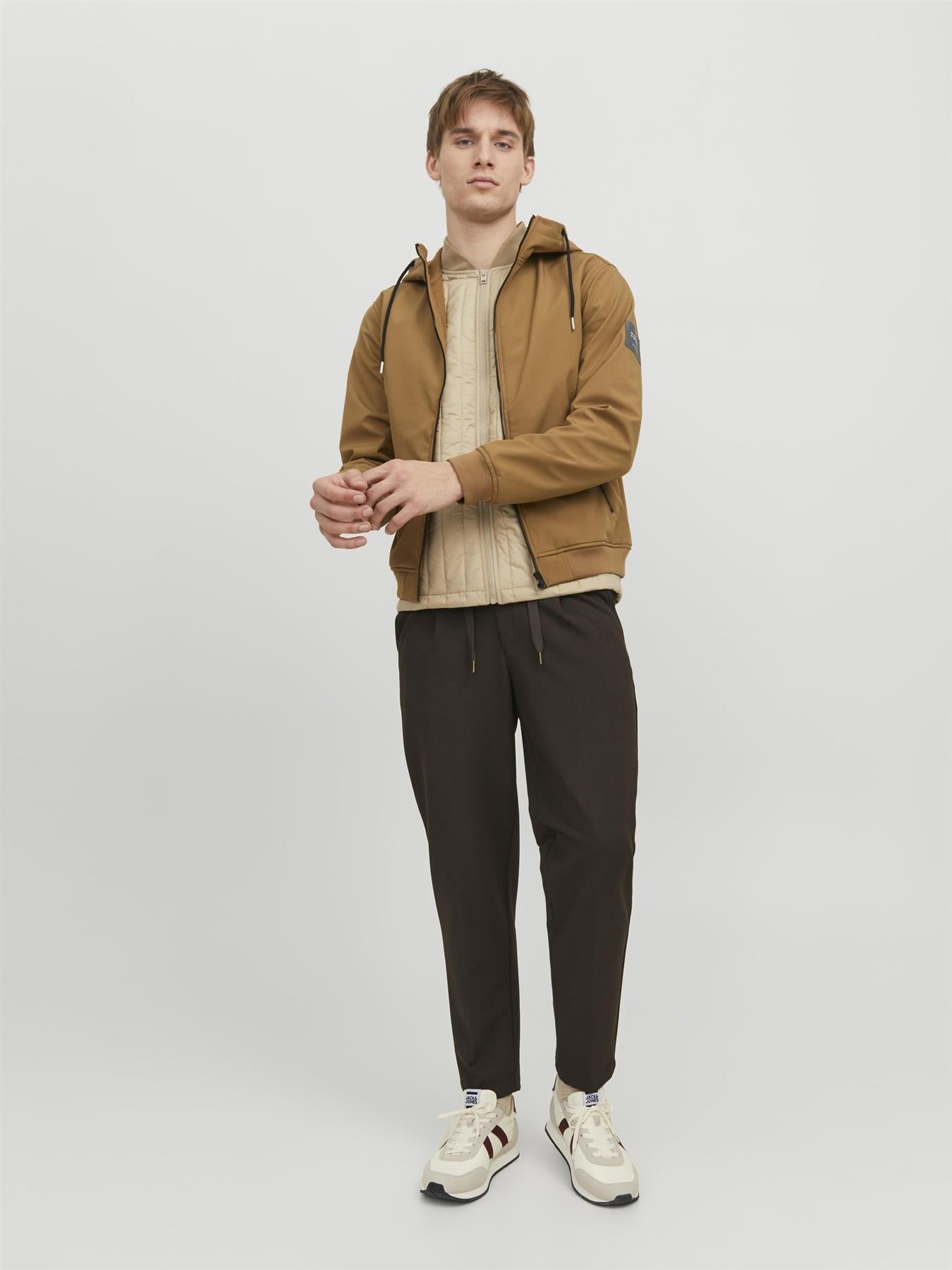 Jack & Jones Softshell Hoodie Jacket For Men (JJEBASIC) in 2 Colours, L-XL