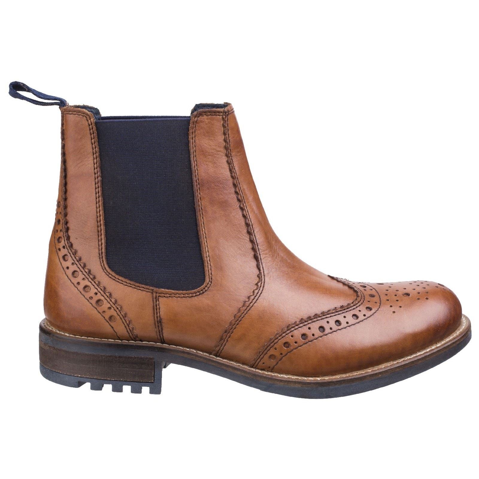 Cotswold Men Boots - Cirencester Chelsea Brogue in 2 Colours, 6-12