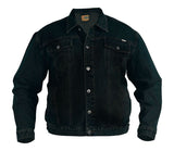 DUKE WESTERN STYLE TRUCKER DENIM JACKET IN BLACK CHEST SIZE 1XL TO 8XL