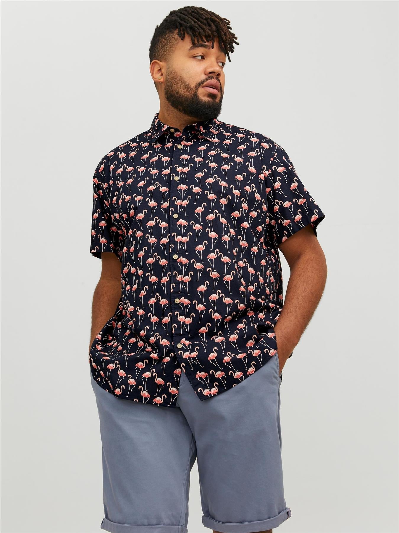 Jack & Jones (12240518) JORJAMES PALMA Short Sleeve Shirt in 3 Colour Options 1XL to 8XL