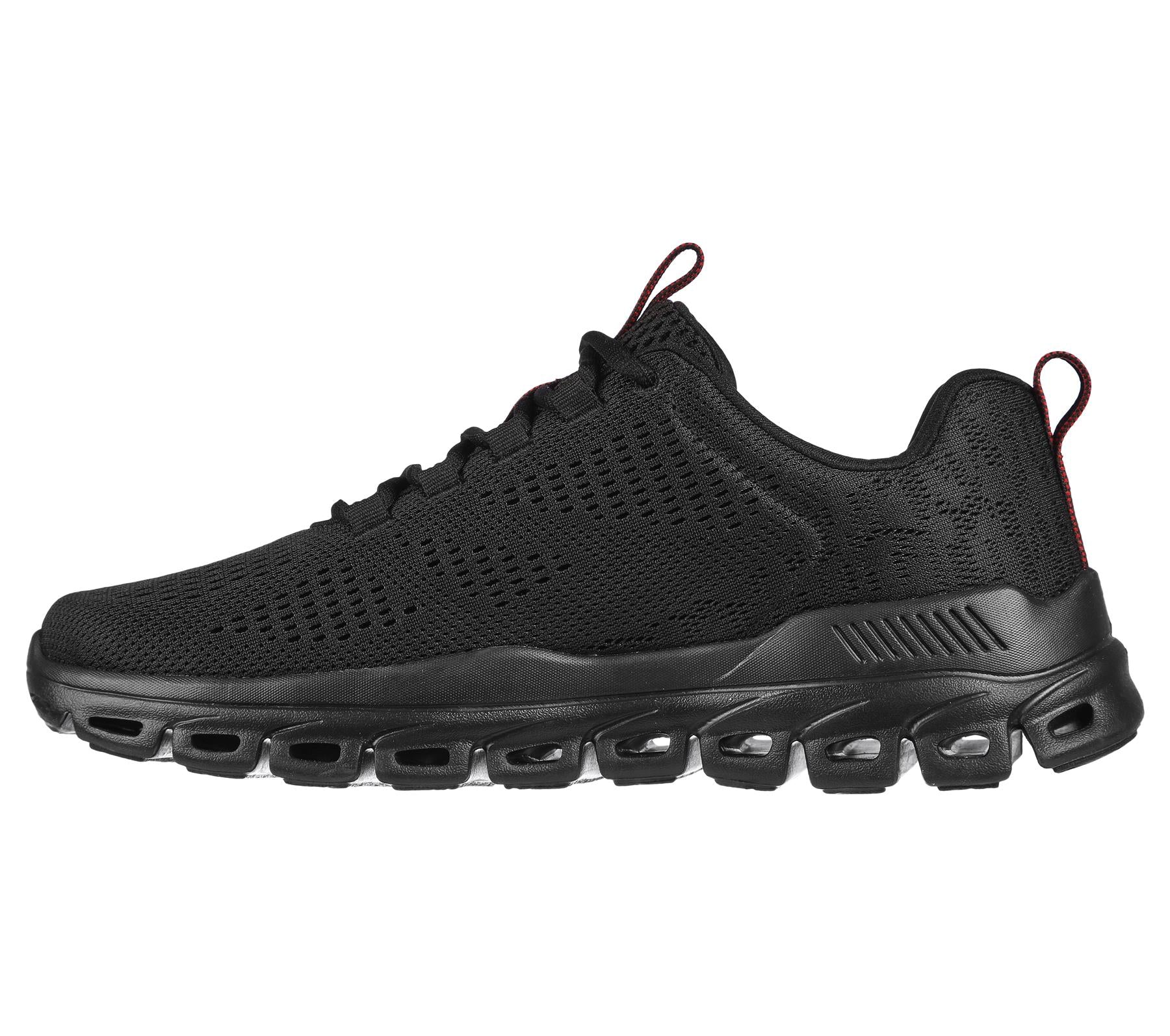 Skechers Men's Glide-Step Fasten Up Sneaker shoes in Black in UK 6 to UK 13